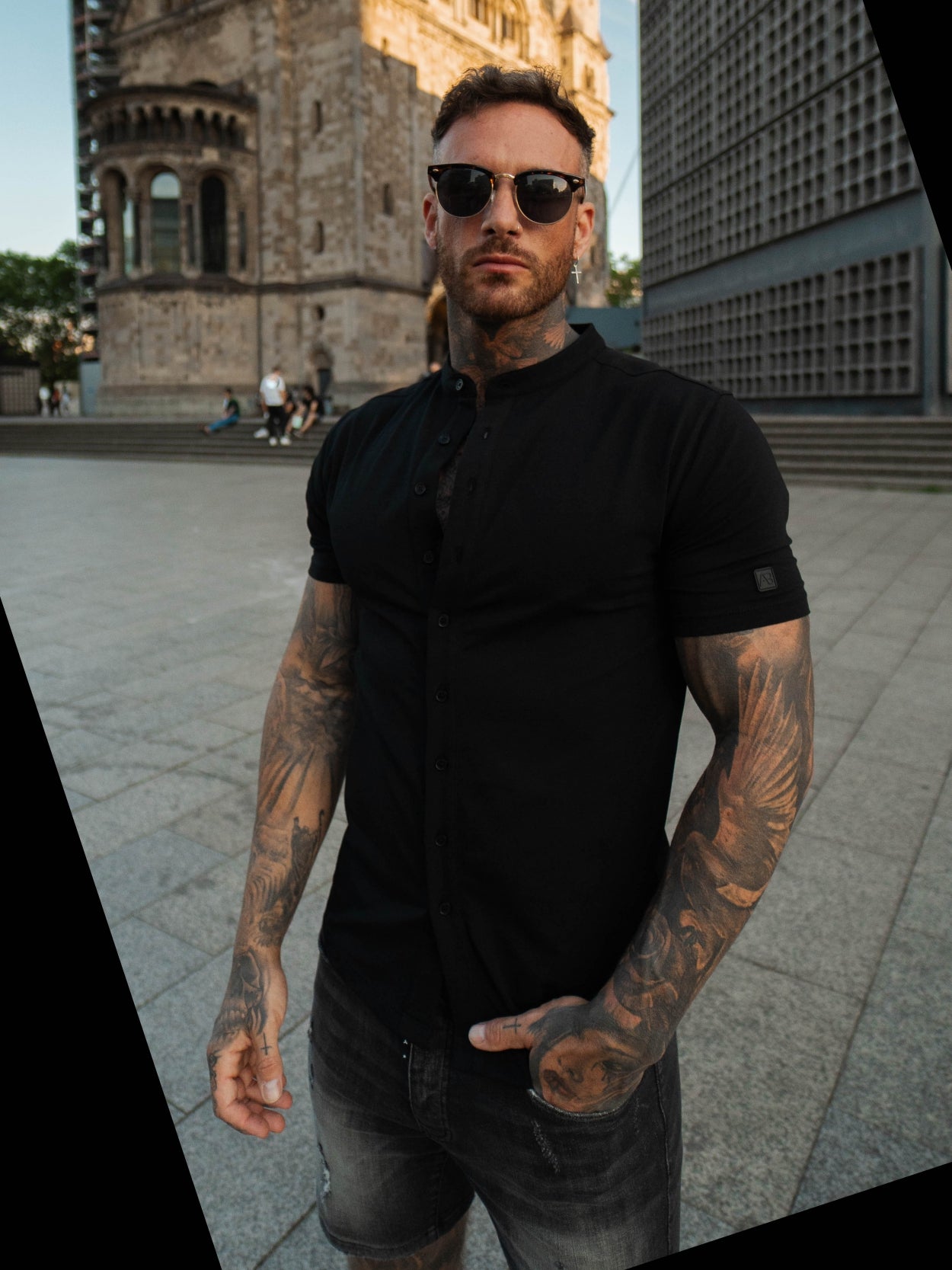 Button Up Short-Sleeve | Jet Black