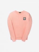 Loose-Fit Metal Crewneck | Apricot Blush