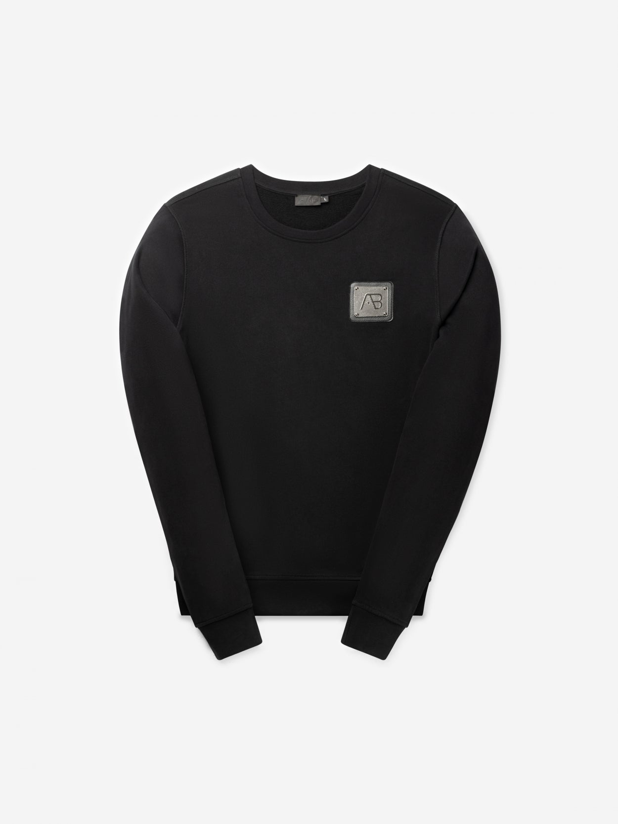 Loose-Fit Metal Crewneck | Jet Black