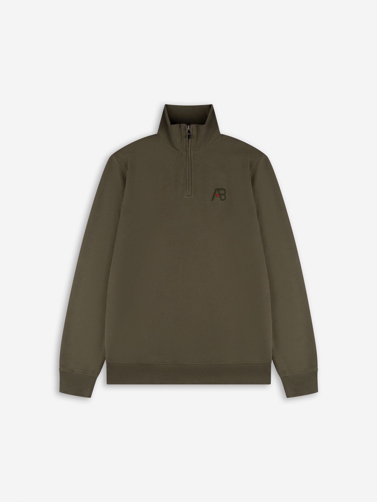 Diamond Half-Zip Sweater | Olive Night