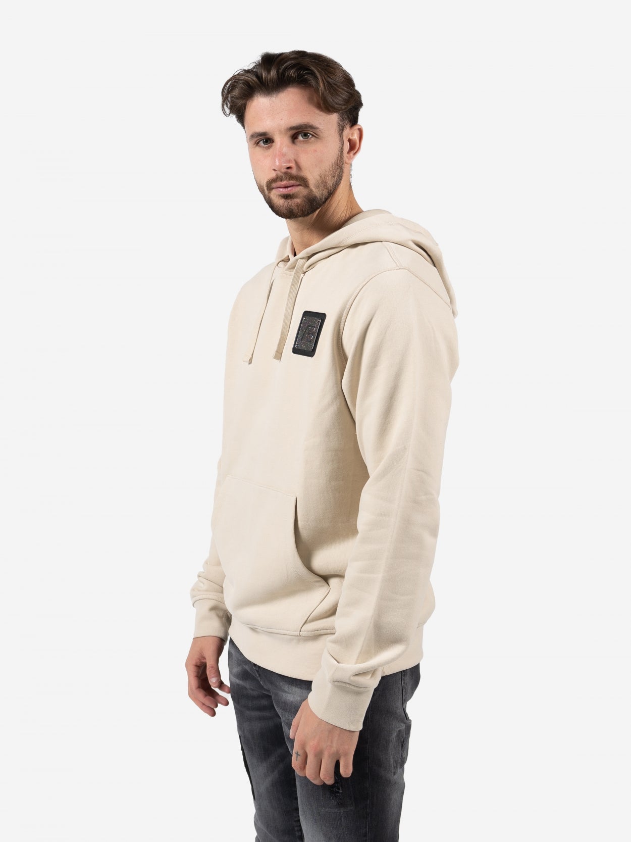 Slim-Fit Metal Hoodie | Fog