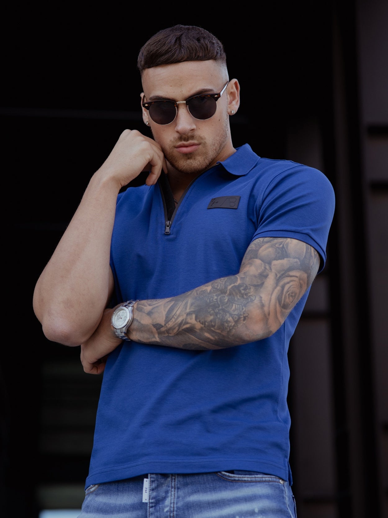 Basic Polo | Navy Peony