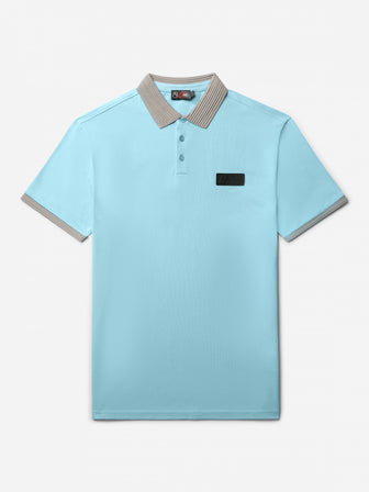 Regular Polo | Sky Blue / Grey